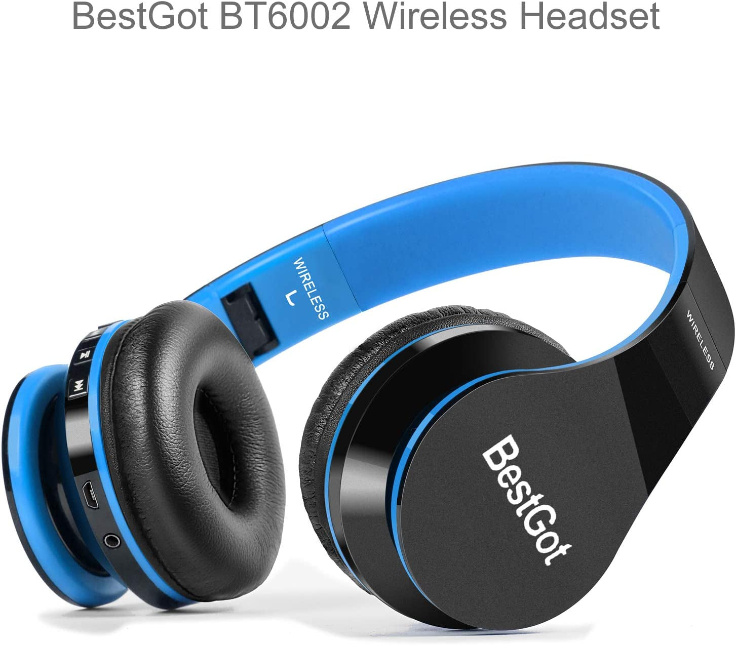 Kids Bluetooth Headphones BT6002 Wireless Headphones for Kids Children Adults for School Foldable Headset for 18 Hours for Pc/Phone/Tablets/Tv (Black/Blue) Kids Bluetooth Headphones BT6002 Wireless Headphones for Kids Children Adults for School Foldable Headset for 18 Hours for Pc/Phone/Tablets/Tv (Black/Blue)